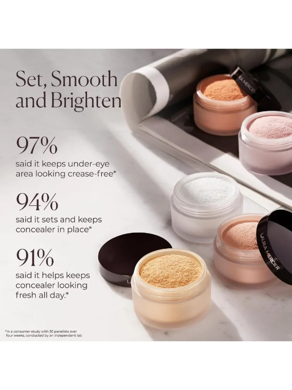 Brightening Under-Eye Loose Setting Powder - Peach & Pink Pigments, Color
